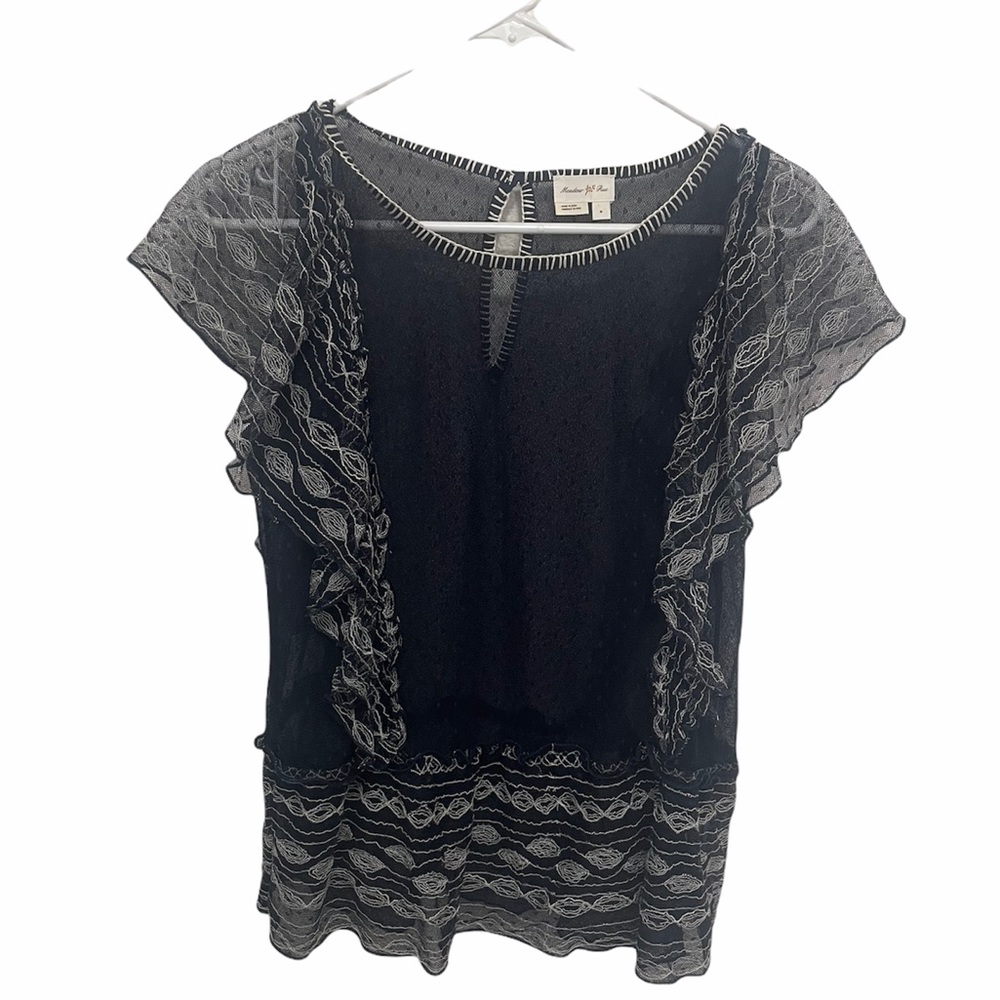 Delicate Meadow Rue sheer top